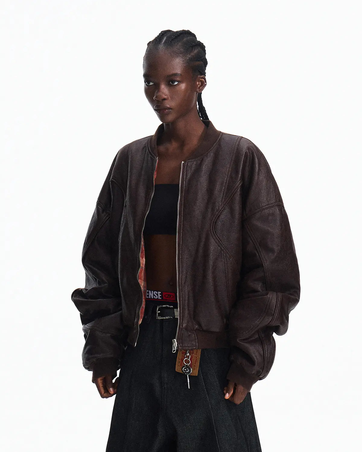 Reversible Crinkled Leather Jacket