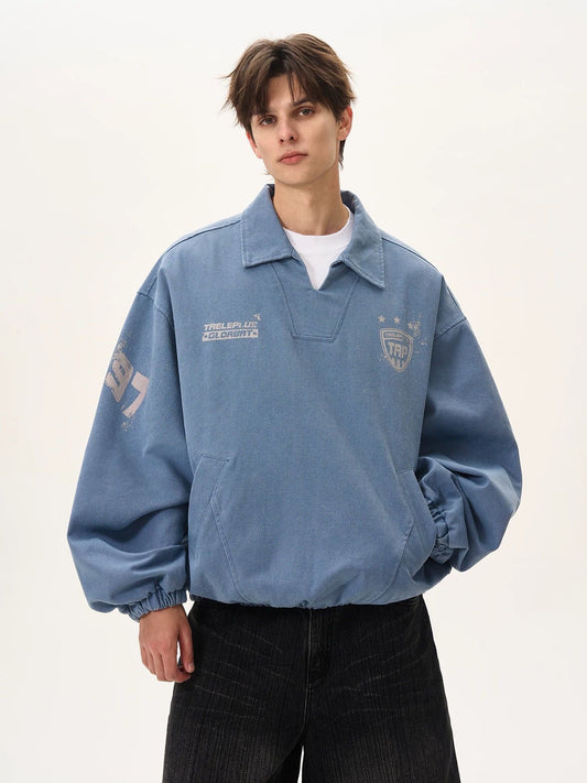 Retro Vintage Arbeitsjacke mit distressed Look