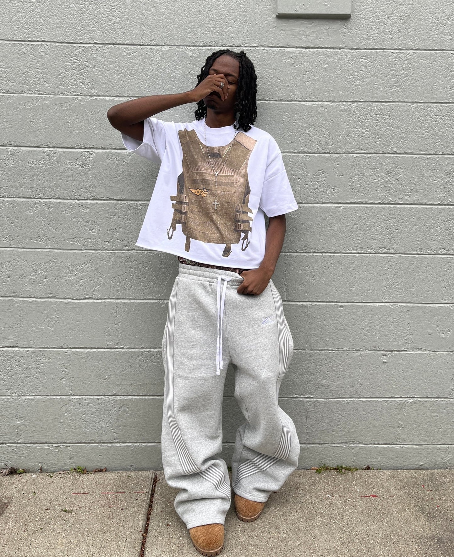 WIDELEG SWEATPANTS GRAY