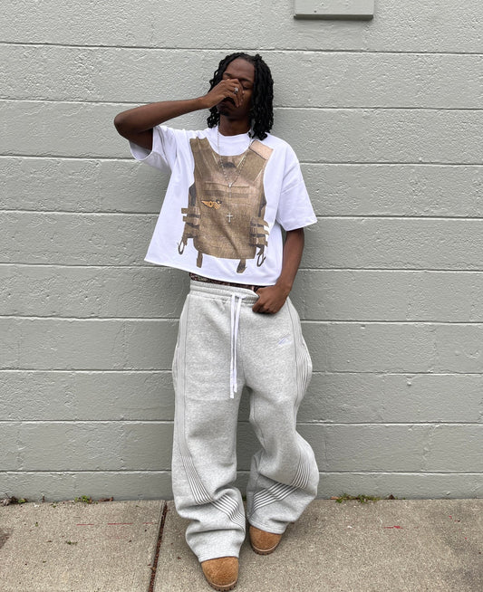 WIDELEG SWEATPANTS GRAY