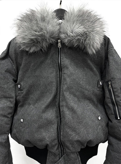 Bomberjacke mit Kunstpelz