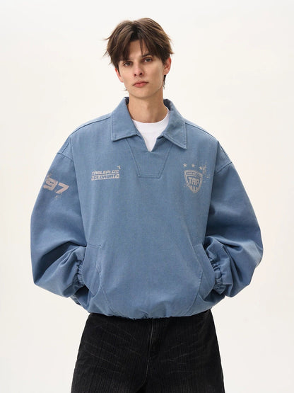 Retro Vintage Arbeitsjacke mit distressed Look