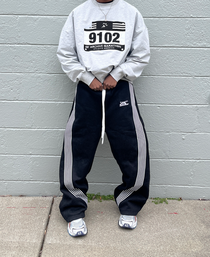 WIDELEG SWEATPANTS BLACK