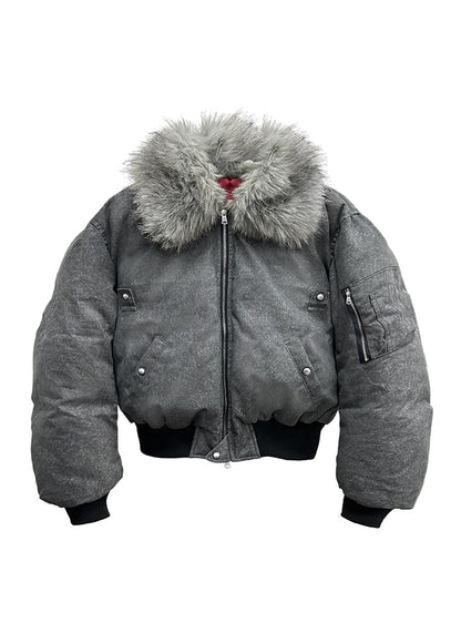 Bomberjacke mit Kunstpelz